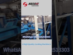 How does a nonwoven fiber carding machine work?