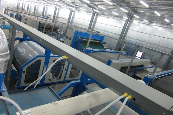 2000mm Nonwoven Spray Glue Soft And Hard Wadding / Oven Production Line