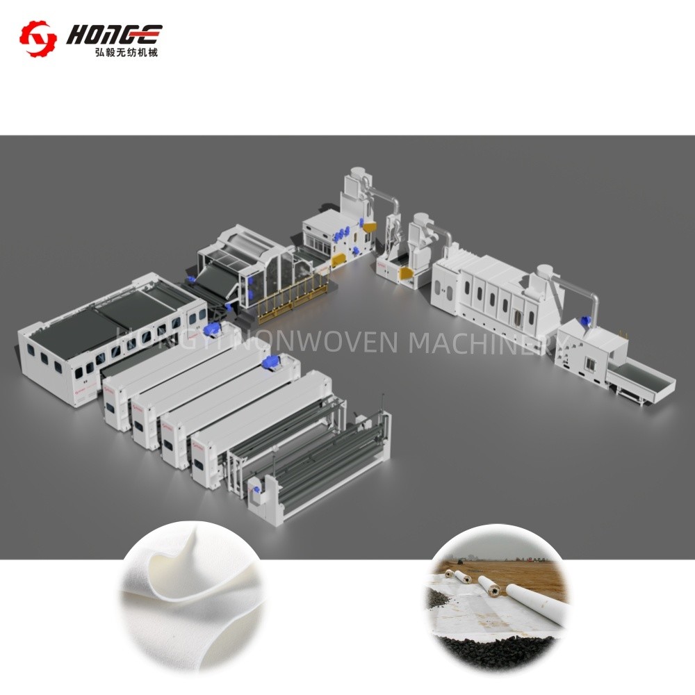 2025 New Type Needle Punching Machine Non Woven Fabric Geotextile Production Line