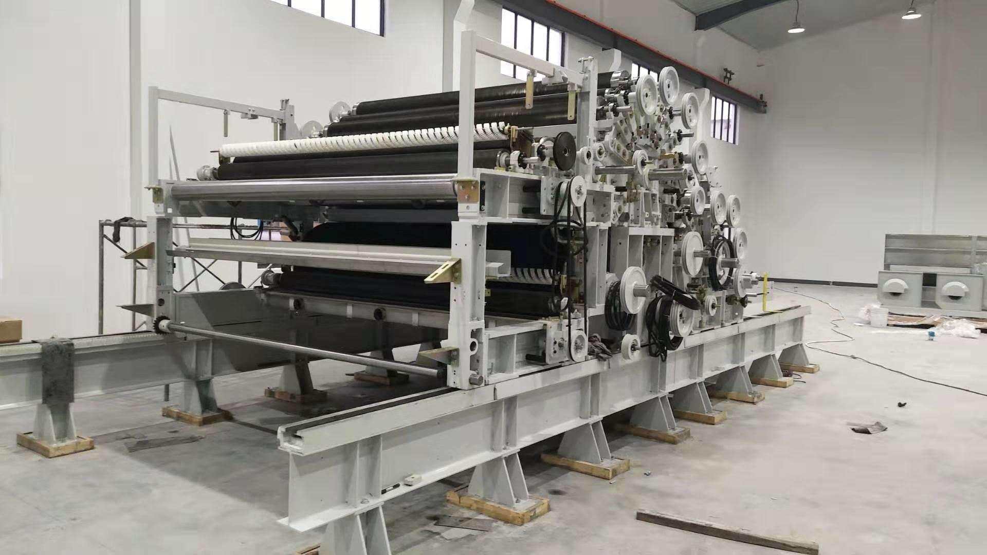 2.5m Wadding Fabric Nonwoven Carding Machine With Double Cylinder / Double Doffer